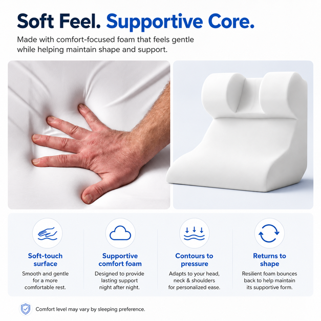 SnoreGuard™ Anti-Snore Sleep Support Pillow -Ergonomic Memory FoamPillow for Better Breathing & Deep Sleep