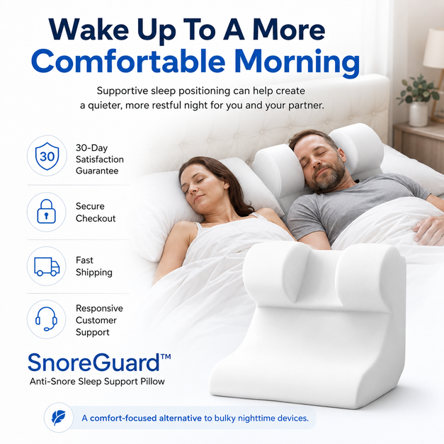 SnoreGuard™ Anti-Snore Sleep Support Pillow -Ergonomic Memory FoamPillow for Better Breathing & Deep Sleep