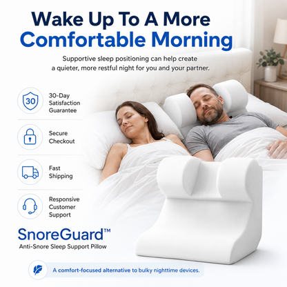 SnoreGuard™ Anti-Snore Sleep Support Pillow -Ergonomic Memory FoamPillow for Better Breathing & Deep Sleep